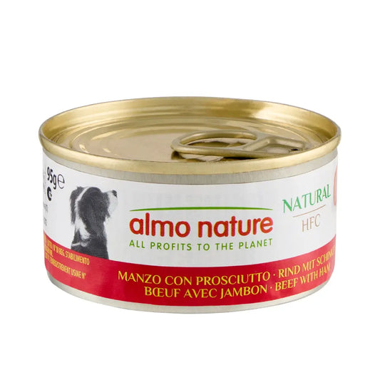 Almo Nature Dog Húmedo Hfc 95 g, Vacuno y Jamón al mejor precio -Todoanimal.es