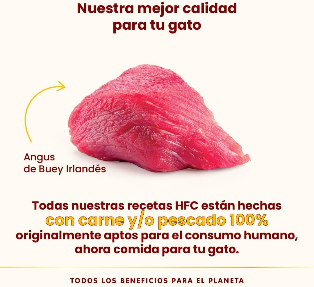 Almo Nature HFC Complete Sterilized Ternera Angus de Buey Irlandés Tarrina Comida Húmeda para Gatos al mejor precio -Todoanimal.es