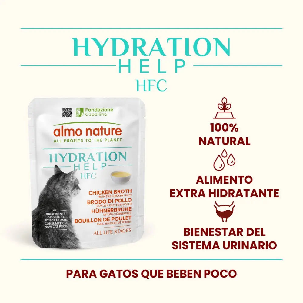 Almo Nature HFC Hydration Help 50 g Caldo para Gatos al mejor precio -Todoanimal.es