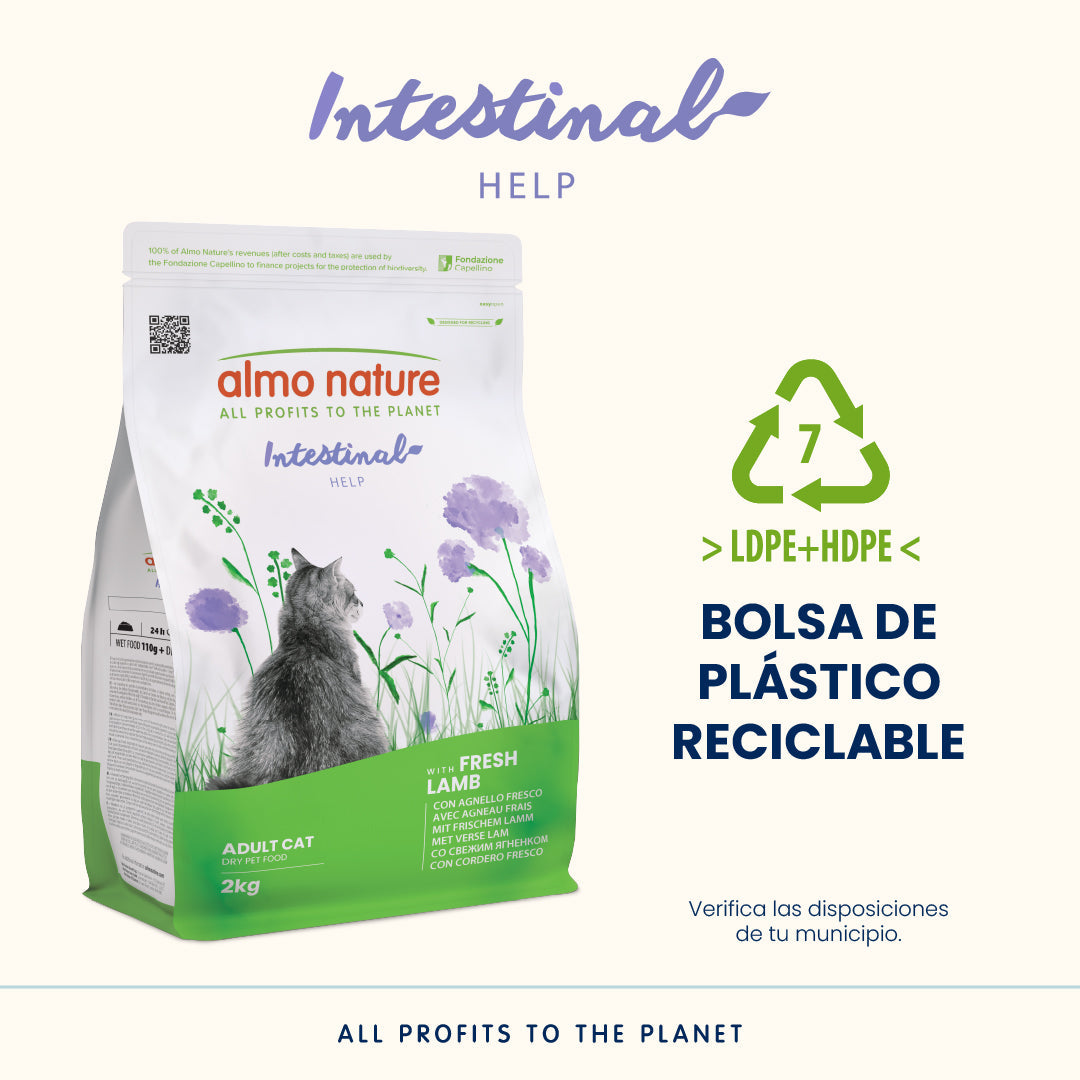 Almo Nature Intestinal Help Cordero Pienso para Gatos al mejor precio -Todoanimal.es