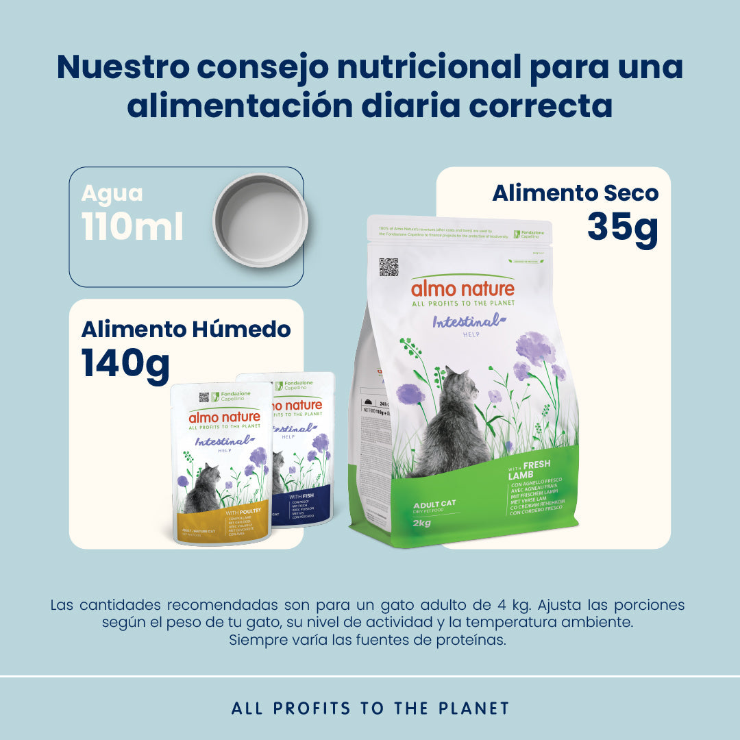 Almo Nature Intestinal Help Cordero Pienso para Gatos al mejor precio -Todoanimal.es