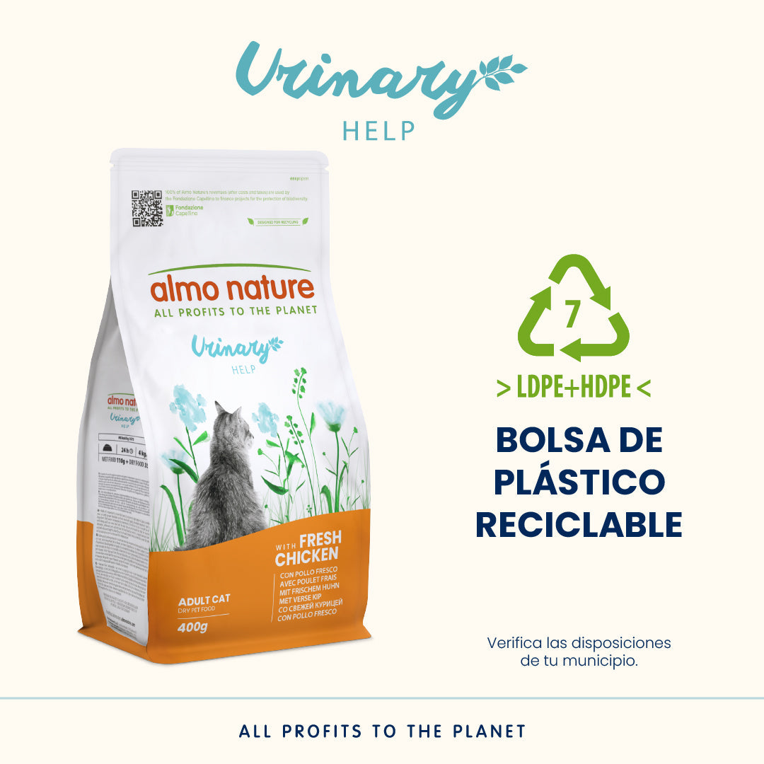 Almo Nature Urinary Help Pollo Pienso para Gatos al mejor precio -Todoanimal.es