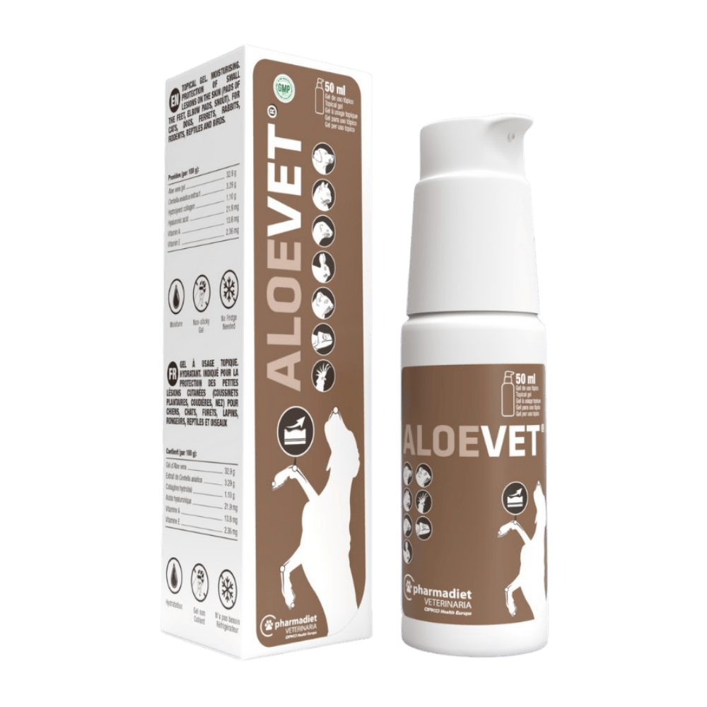 Aloevet Gel Cicatrizante de Aloe Vera y Centella Asiática 50 ml Farmadiet al mejor precio -Todoanimal.es