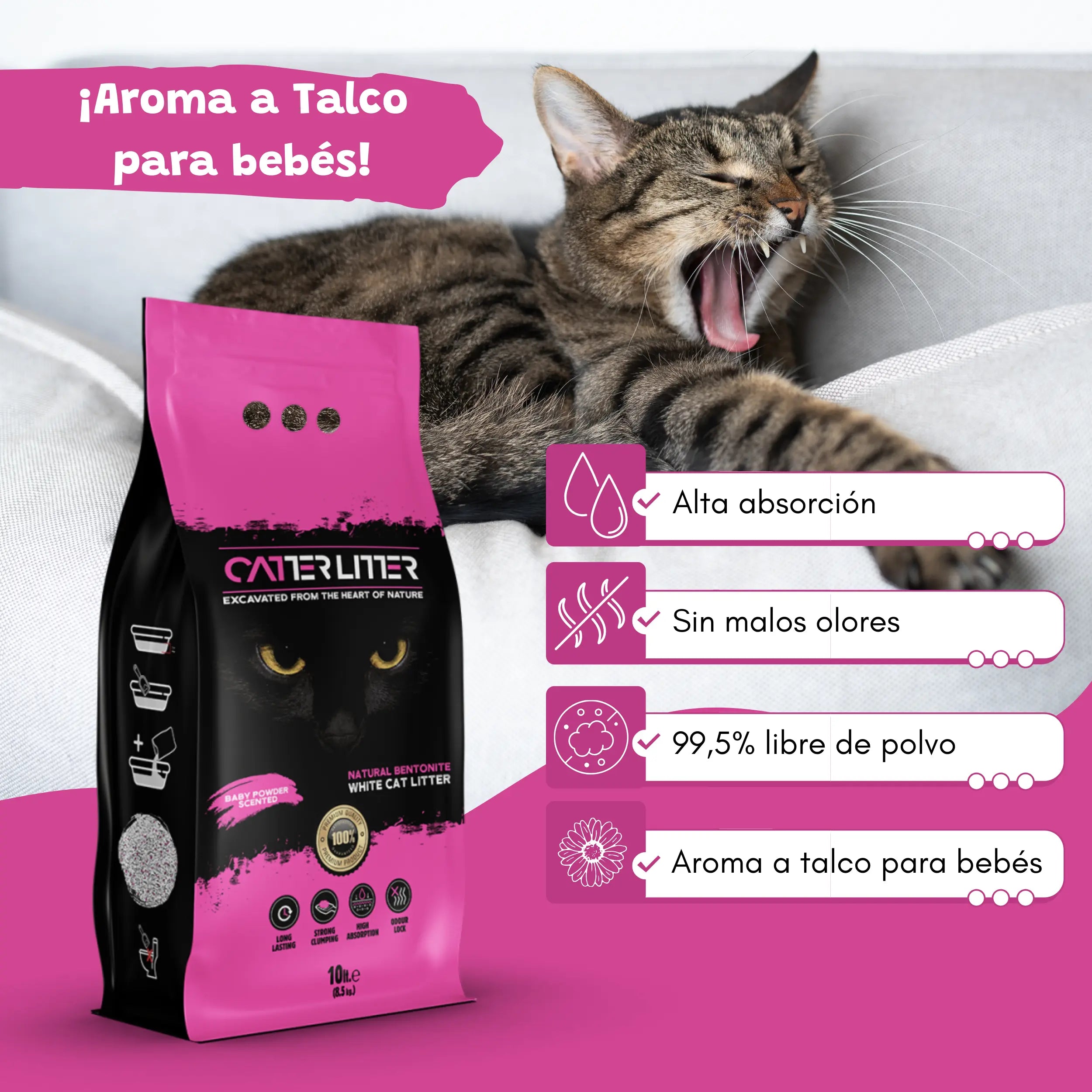 Arena Aglomerante Baby para Gatos 10L Catter Litter CATTER LITTER