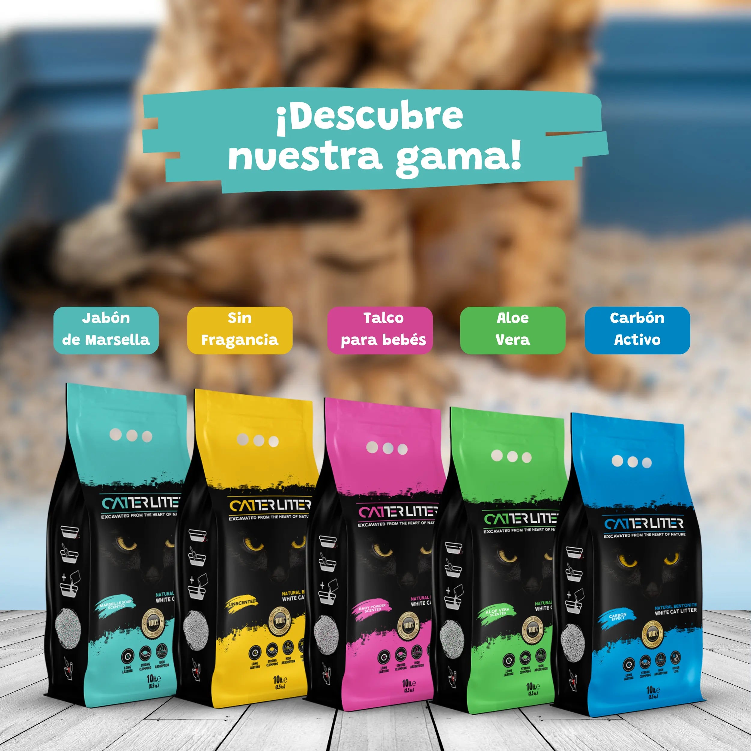 Arena Aglomerante Jabón de Marsella para Gatos Catter Litter CATTER LITTER