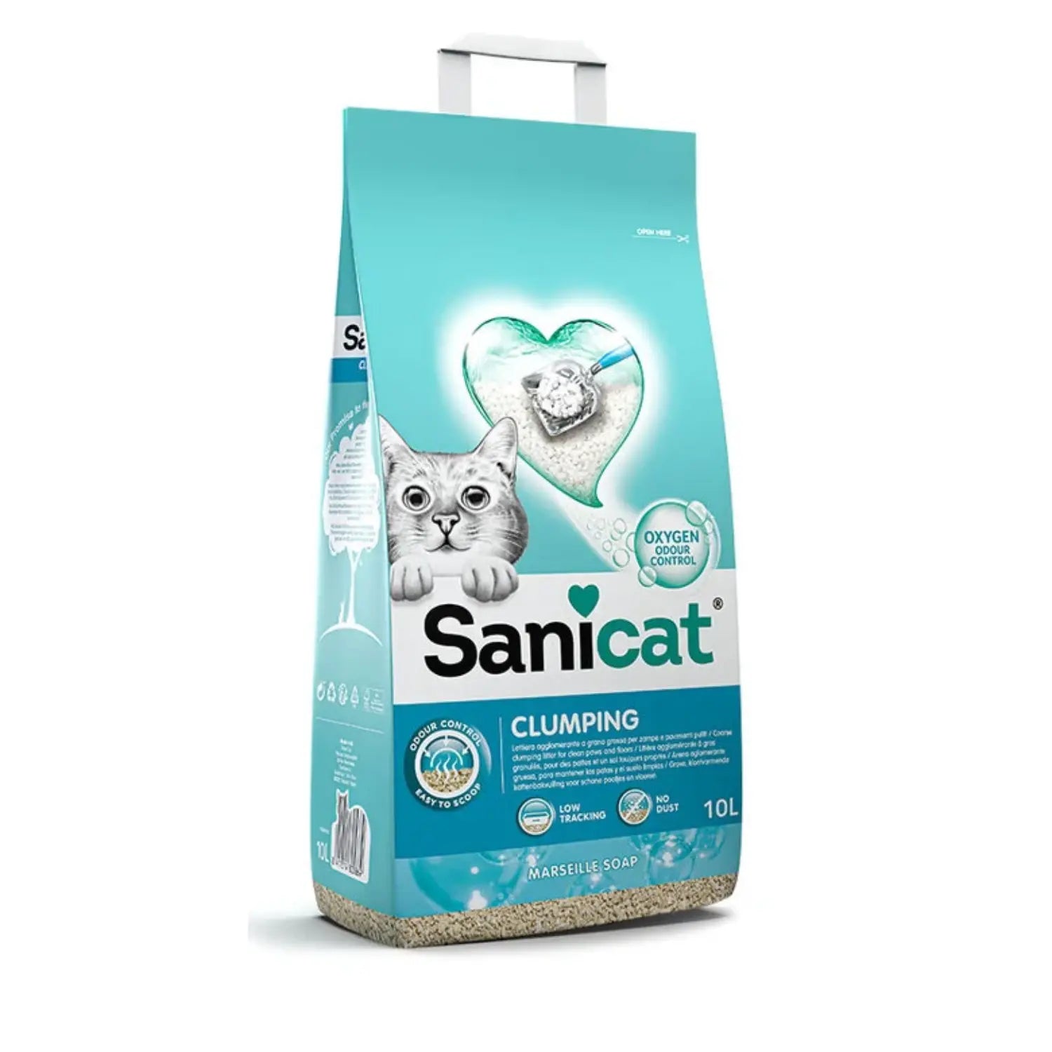 Arena Gato Aglomerante Sanicat Oxygen Power Marsella 10L SANICAT