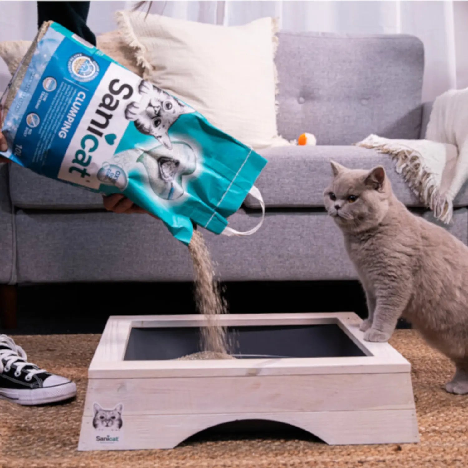 Arena Gato Aglomerante Sanicat Oxygen Power Marsella 10L SANICAT
