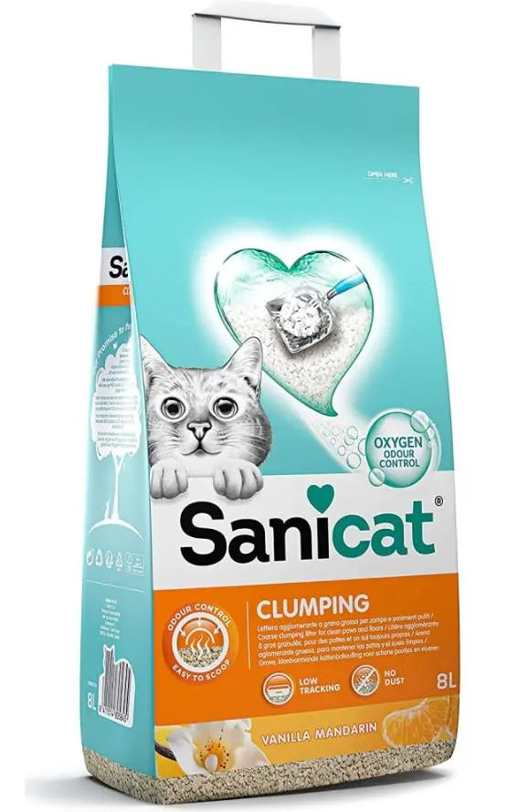 Arena Gato Sanicat Clumping Mandarina 8L SANICAT