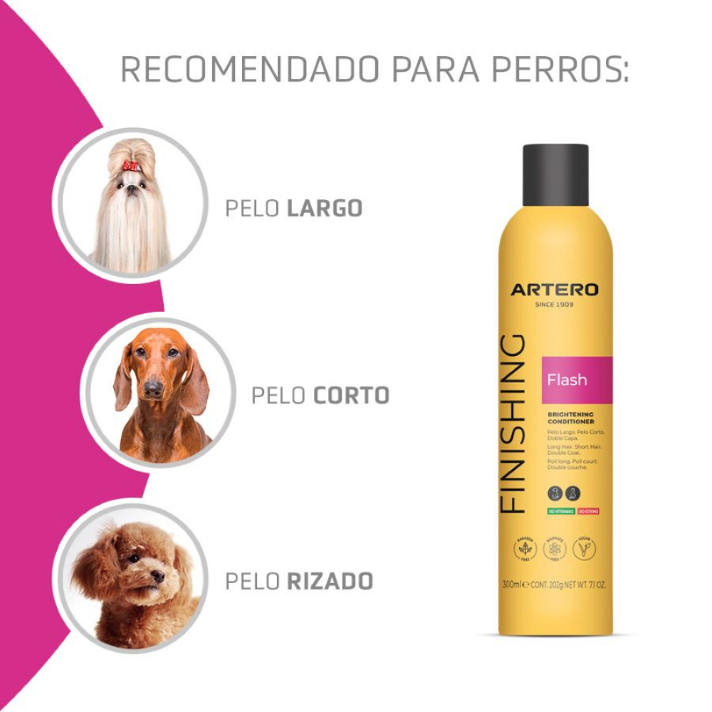 Artero Acondicionador Brillo Nutritivo Flash 300 ml al mejor precio -Todoanimal.es