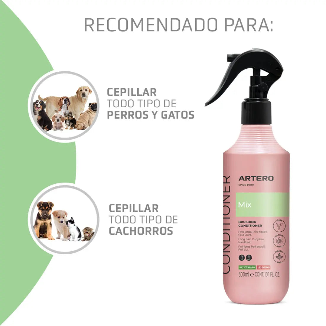 Artero Acondicionador Mix Multifase Spray 250 ml al mejor precio -Todoanimal.es