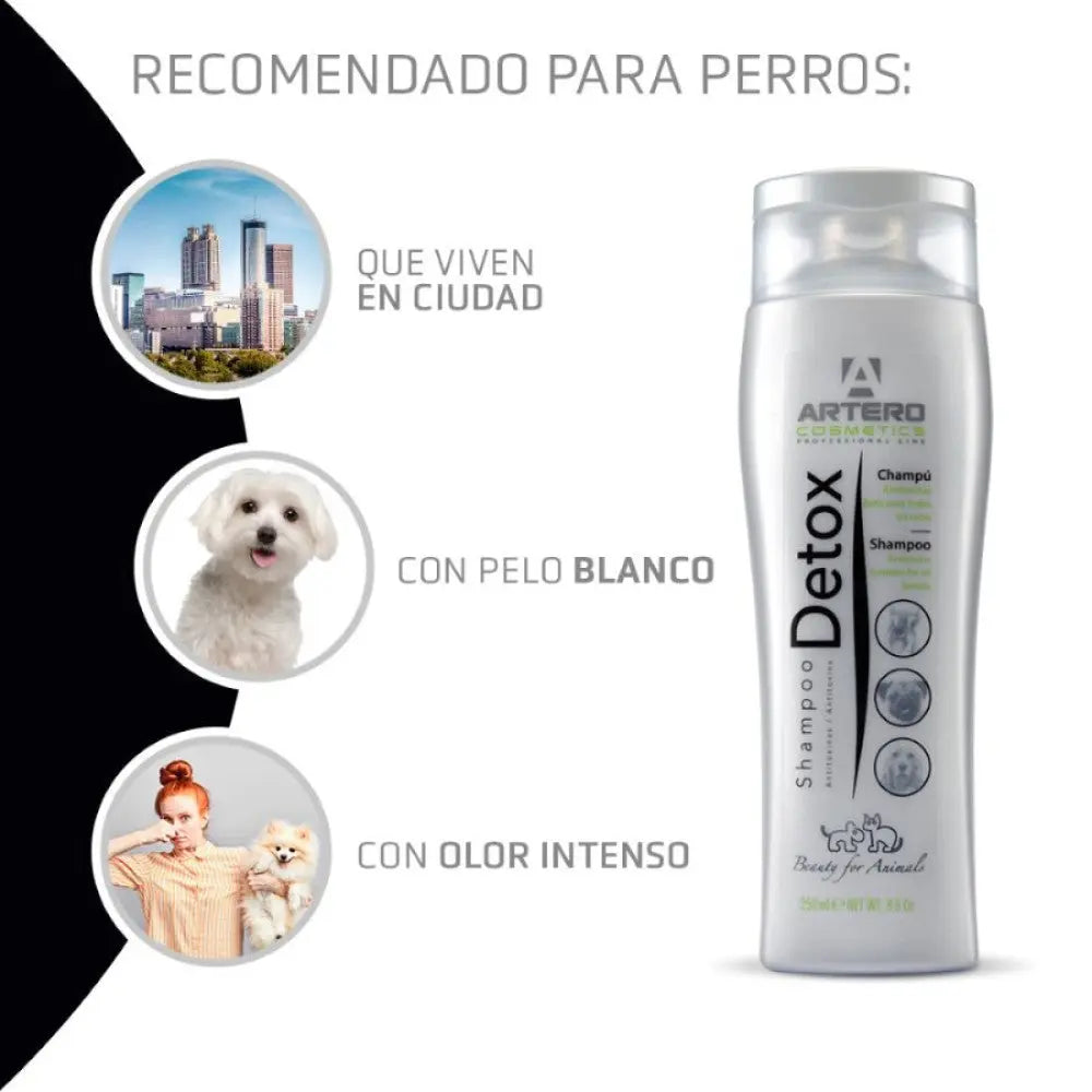 Artero Champú Detox Carbón Activo para Perros 250 ml al mejor precio -Todoanimal.es