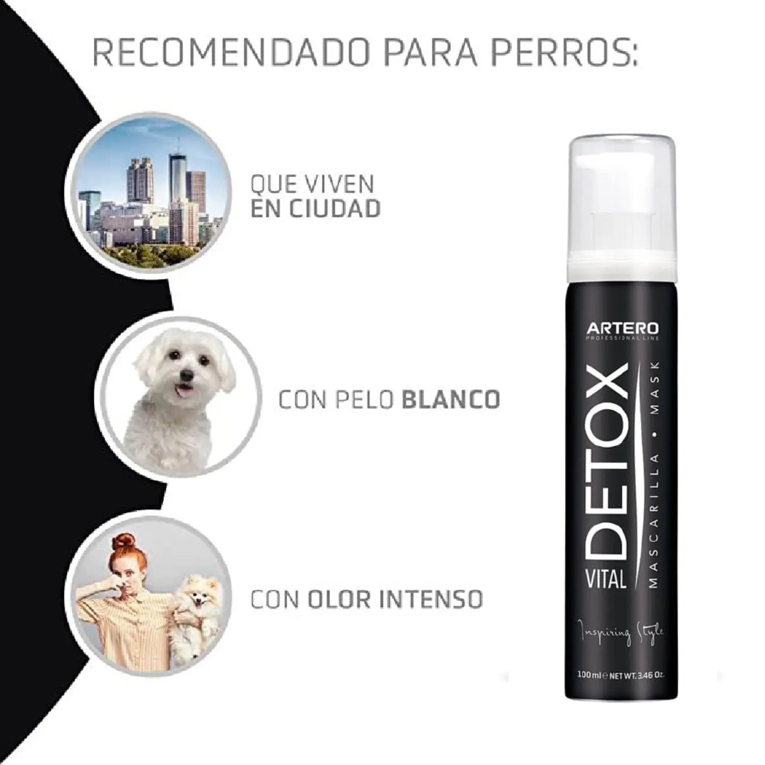 Artero Detox Vital Mascarilla de Carbón Activo para Perros y Gatos 90 ml al mejor precio -Todoanimal.es