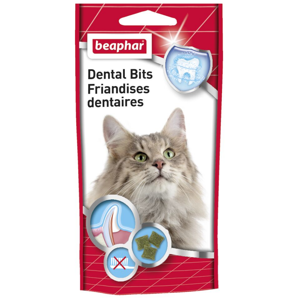 Beaphar Bocaditos Higiene Dental Cat-A-Dent Bits Gato 35 g al mejor precio -Todoanimal.es
