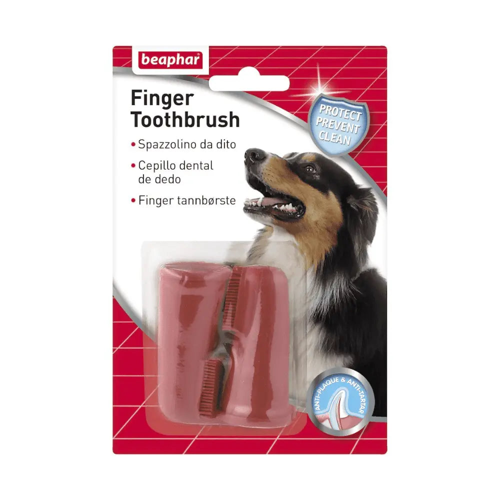 Beaphar Cepillo Dental de Dedo para Perros Pack 2 unidades al mejor precio -Todoanimal.es