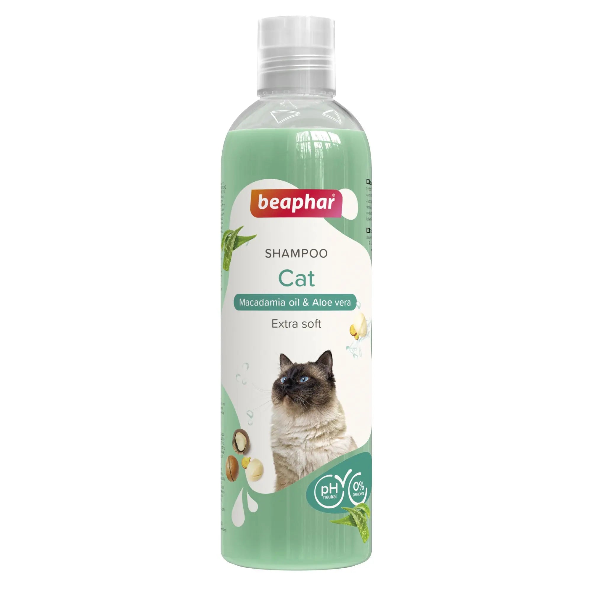 Beaphar Champú Extra Suave para Gatos con Aceite de Macadamia y Aloe Vera - 250 ml BEAPHAR