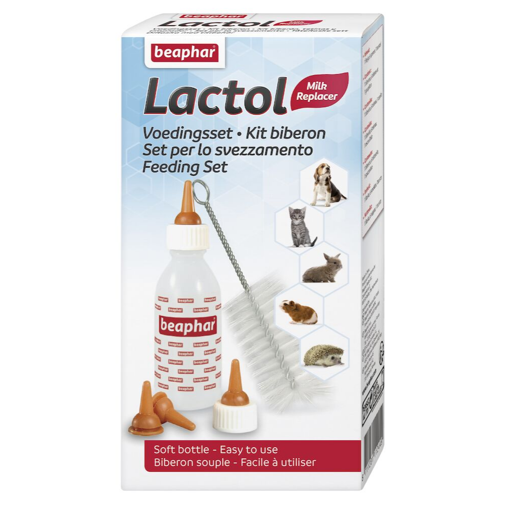 Beaphar Kit Lactol Biberon + 4 Tetinas + Limpiador al mejor precio -Todoanimal.es