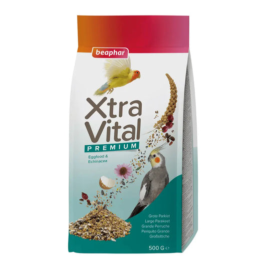 Beaphar Xtravital Grandes Periquitos/Cotorras 500 g al mejor precio -Todoanimal.es