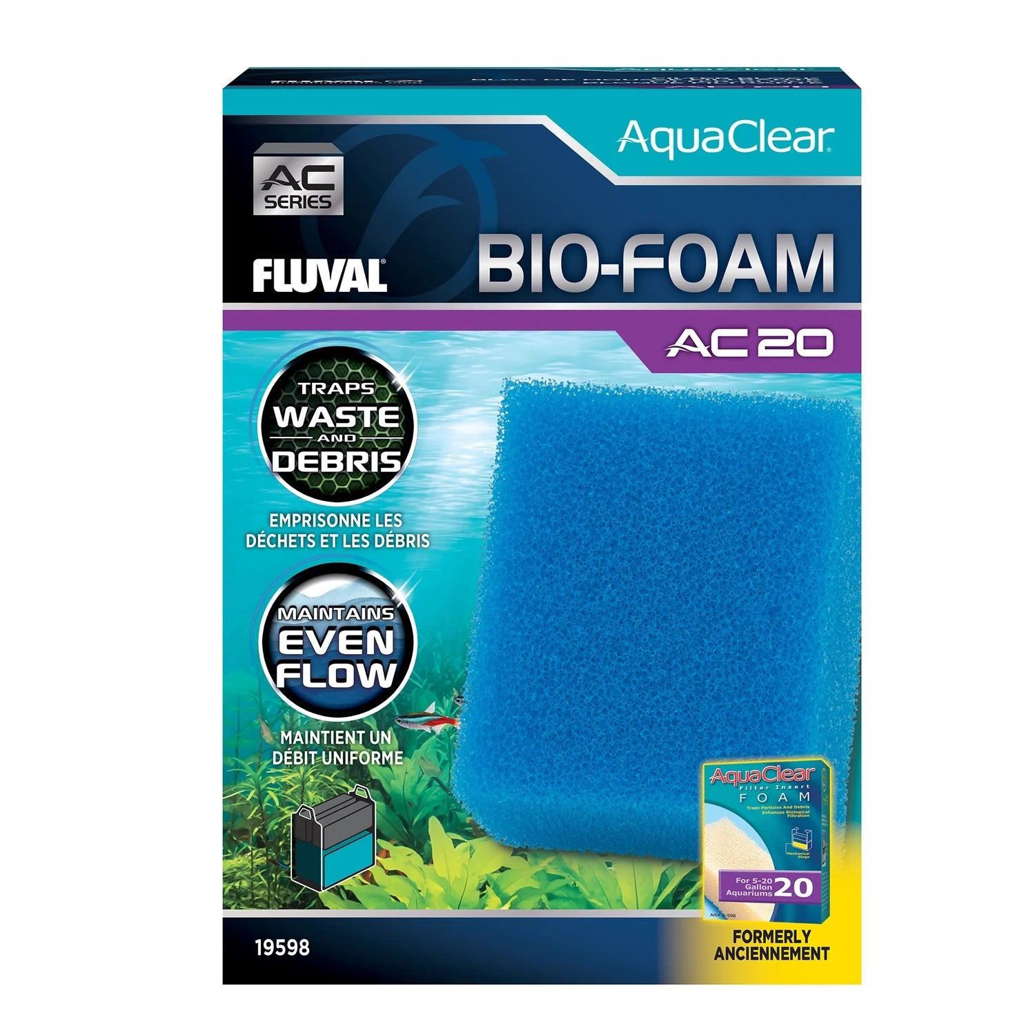 Bio-esponja azul para filtro AquaClear Fluval AC-20 al mejor precio -Todoanimal.es