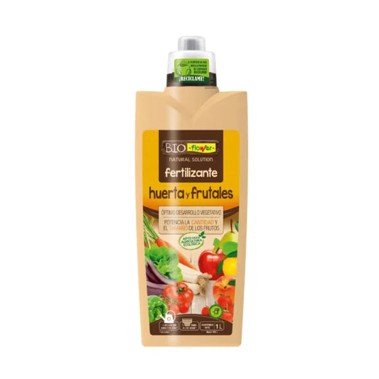 Bioflower Fertilizante Huerta y Frutales 1L al mejor precio -Todoanimal.es