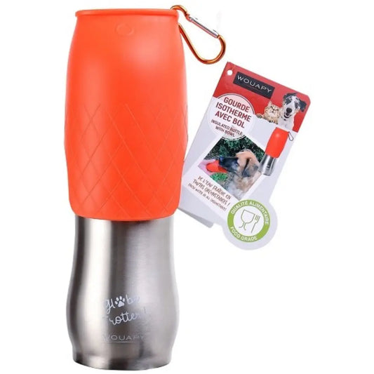 Bote Metalico con Cuenco Para Beber 600 ml Wouapy al mejor precio -Todoanimal.es