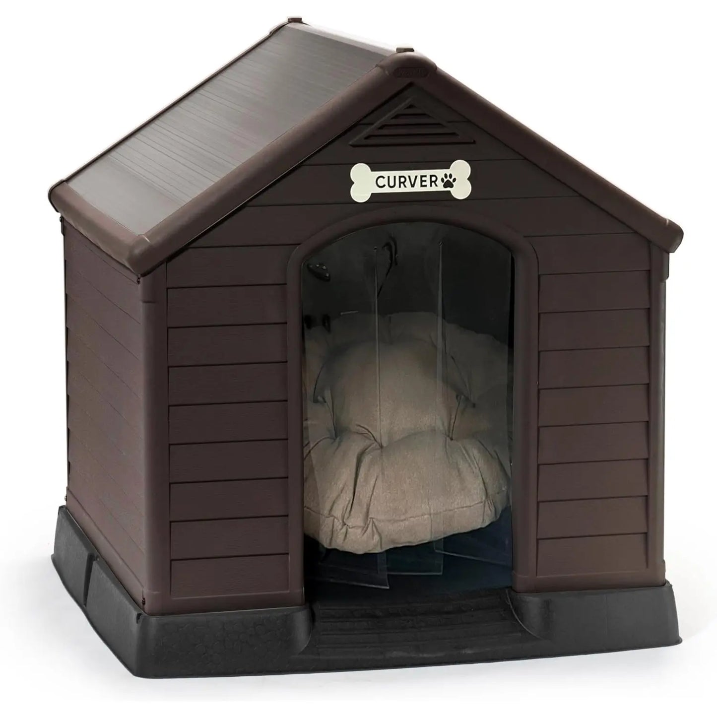 Caseta para Perros de Resina Curver Premium 95x99x99cm Marrón - Precios Más Baratos - Todoanimal