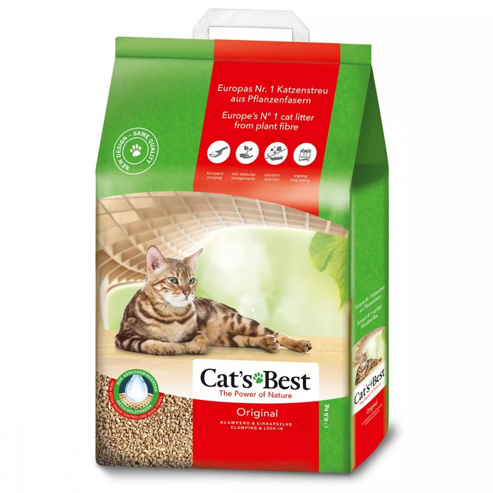 Cat's Best Original Arena Aglomerante Ecológica 100% Vegetal al mejor precio -Todoanimal.es