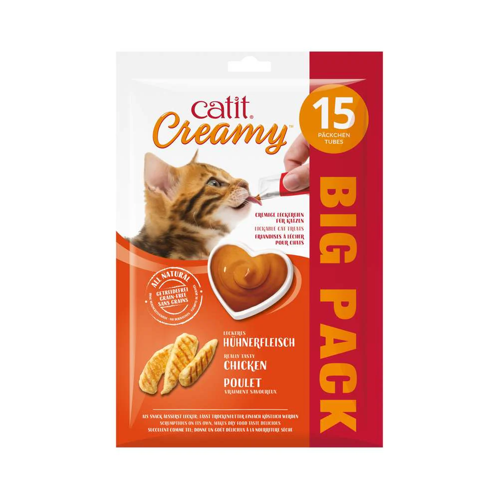 Catit Creamy Snack Surtido Pack 15X10 g al mejor precio -Todoanimal.es