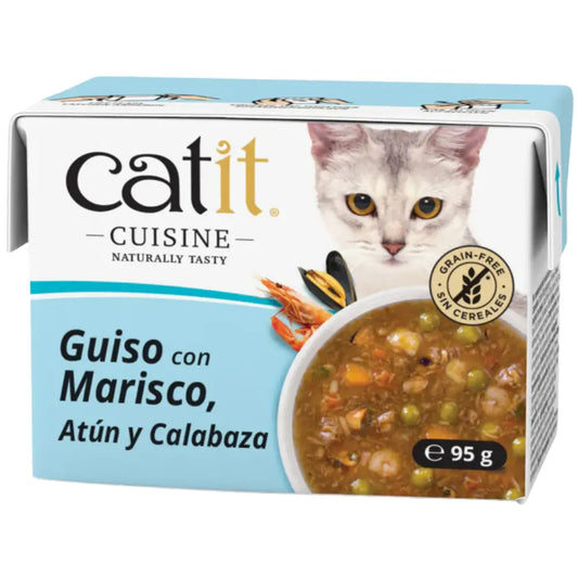 Catit Cuisine Guiso Marisco Atún y Calabaza 95 g al mejor precio -Todoanimal.es