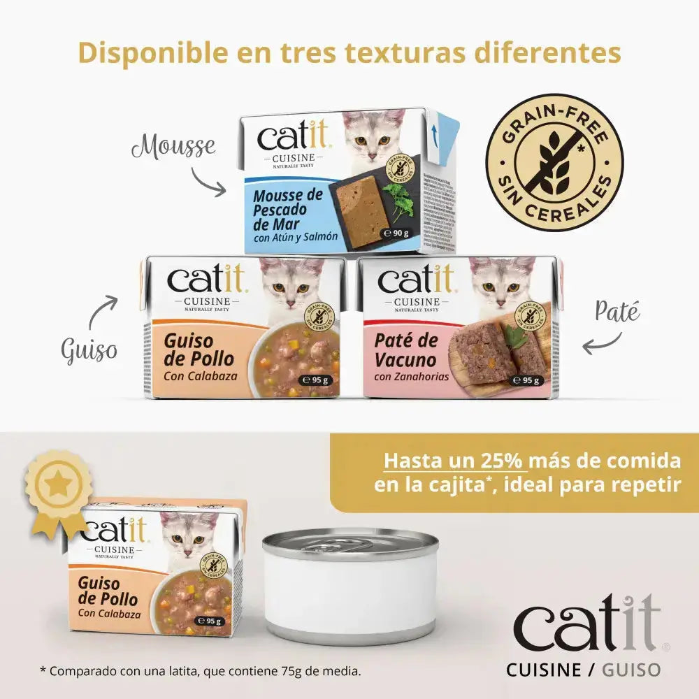 Catit Cuisine Guiso Marisco Atún y Calabaza 95 g al mejor precio -Todoanimal.es