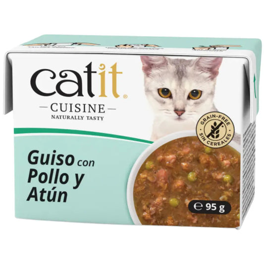 Catit Cuisine Guiso con Pollo y Atún 95 g al mejor precio -Todoanimal.es