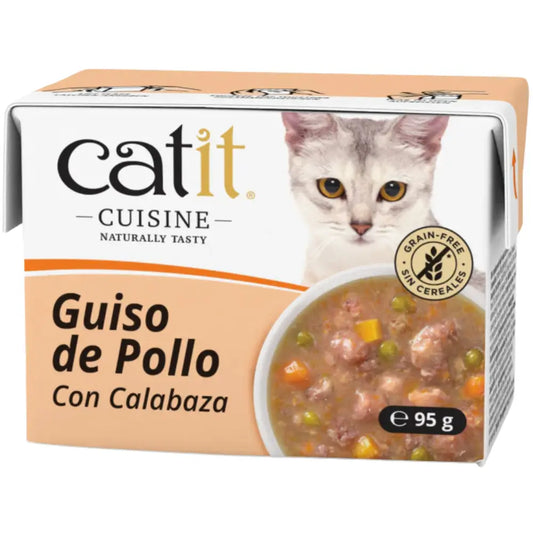 Catit Cuisine Guiso de Pollo con Calabaza 95 g al mejor precio -Todoanimal.es