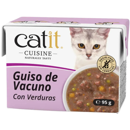 Catit Cuisine Guiso de Vacuno con Verduras 95 g al mejor precio -Todoanimal.es