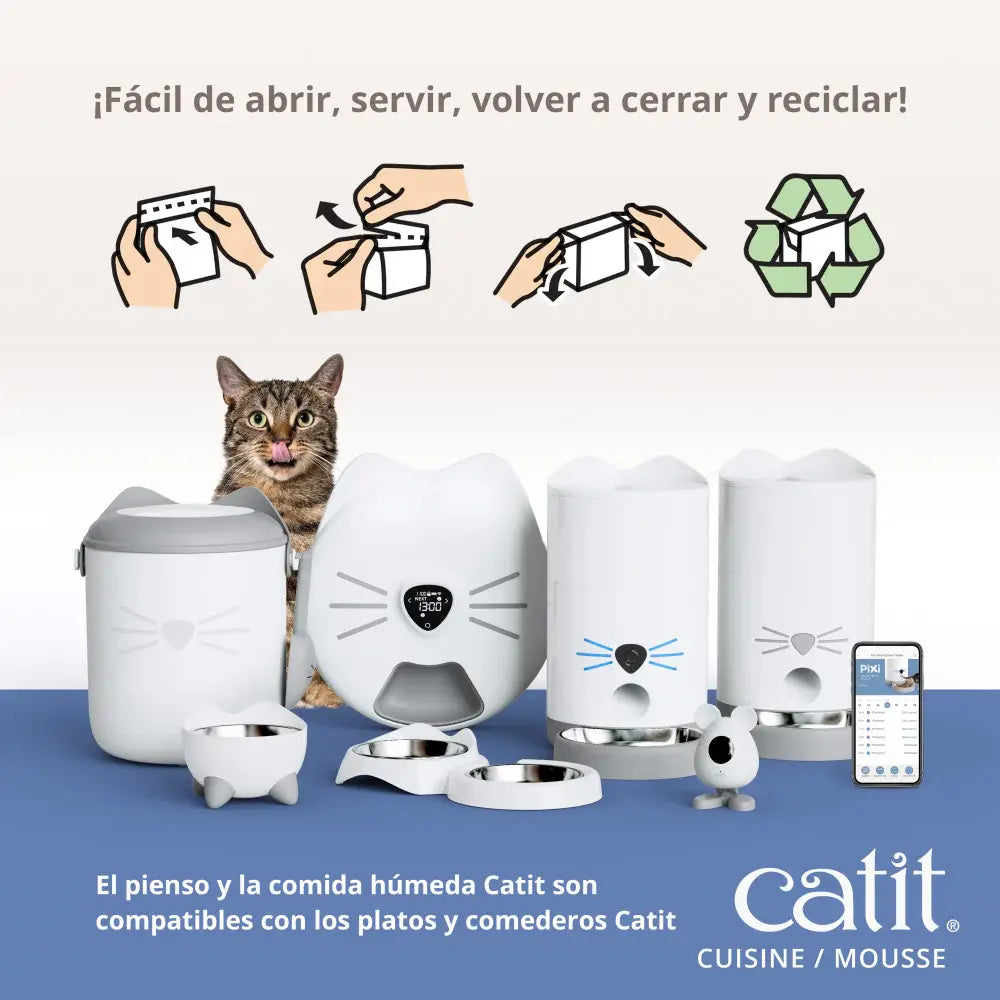 Catit Cuisine Mousse de Pollo con Jamón 90 g al mejor precio -Todoanimal.es