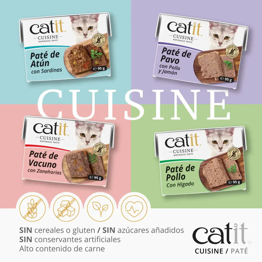 Catit Cuisine Paté de Pollo con Hígado 95 g al mejor precio -Todoanimal.es