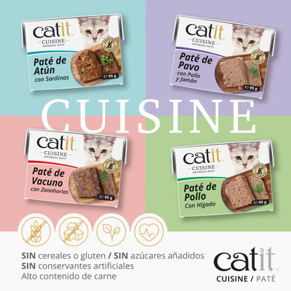 Catit Cuisine Paté de Pollo con Hígado 95 g al mejor precio -Todoanimal.es