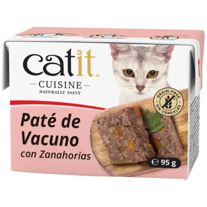 Catit Cuisine Paté de Vacuno con Zanahoria 95 g al mejor precio -Todoanimal.es