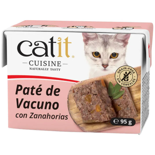 Catit Cuisine Paté de Vacuno con Zanahoria 95 g al mejor precio -Todoanimal.es