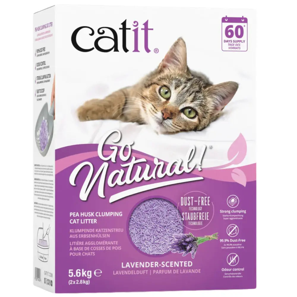 Catit Go Arena Natural Guisante Lavanda 14L 5,6K al mejor precio -Todoanimal.es