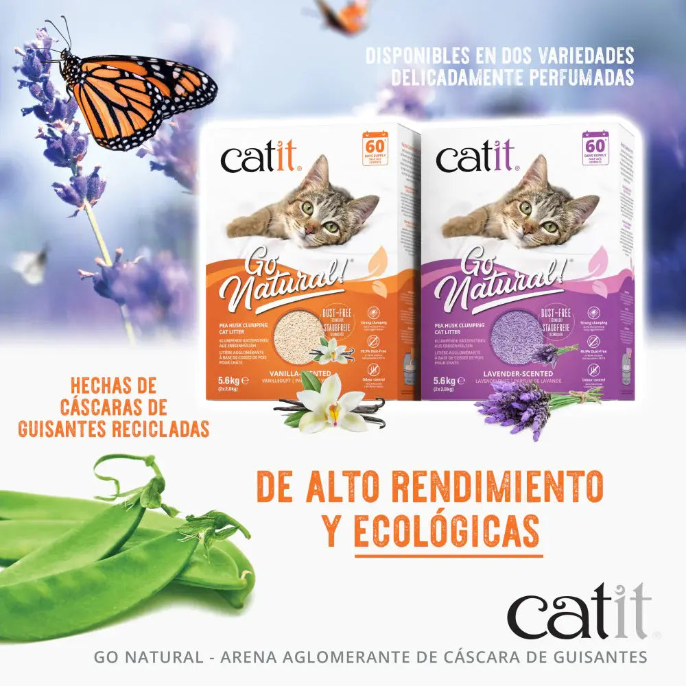 Catit Go Arena Natural Guisante y Vainilla 14L 5,6K Higiénica Aglomerante para Gatos al mejor precio -Todoanimal.es