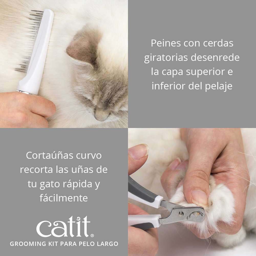 Catit Kit Grooming Pelo Largo al mejor precio -Todoanimal.es