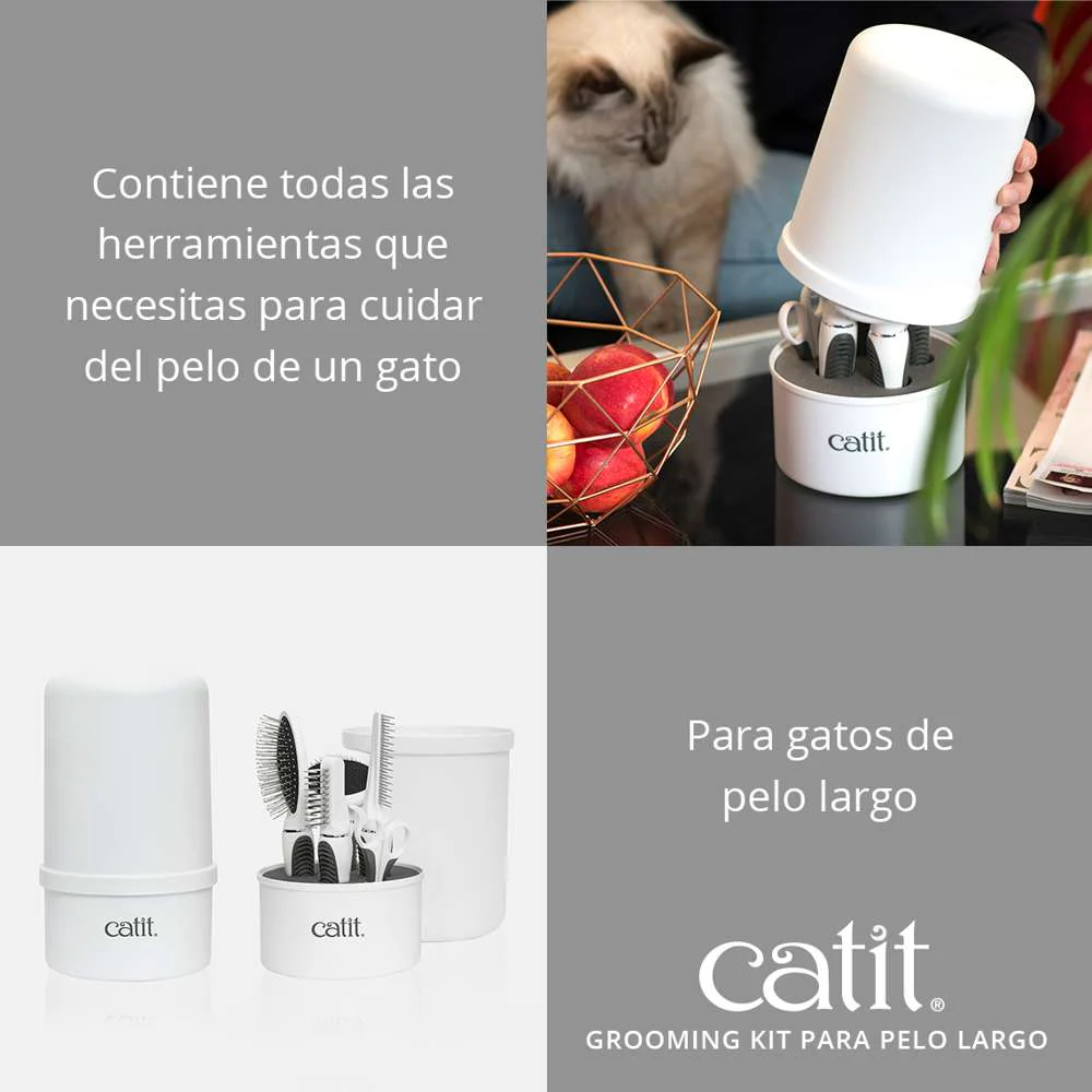 Catit Kit Grooming Pelo Largo al mejor precio -Todoanimal.es