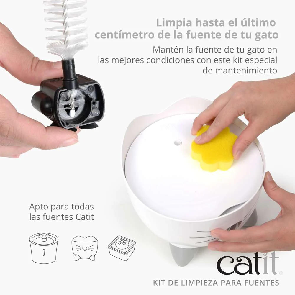 Catit Kit Limpieza Bebederos Fuentes al mejor precio -Todoanimal.es