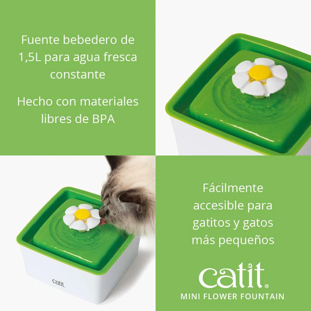 Catit Mini Bebedero Flor 1,5 Lts al mejor precio -Todoanimal.es