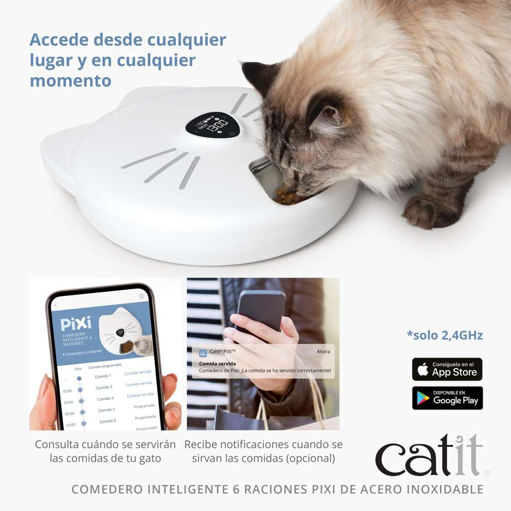 Catit Pixi Comedero Inteligente Para Gatos 6 Raciones al mejor precio -Todoanimal.es