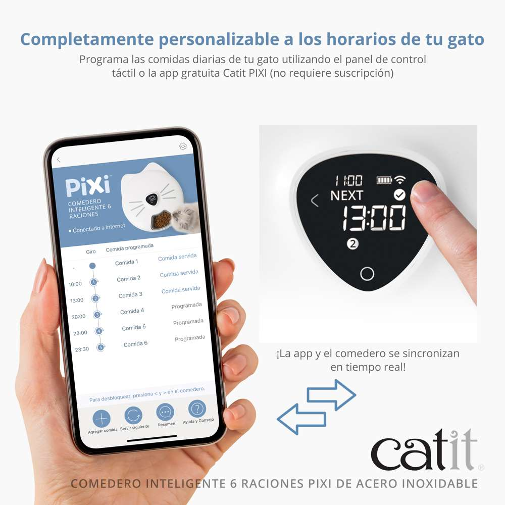 Catit Pixi Comedero Inteligente Para Gatos 6 Raciones al mejor precio -Todoanimal.es