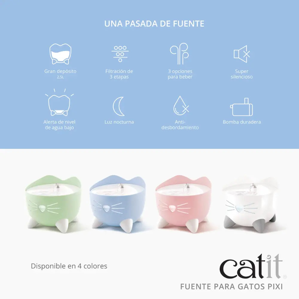 Catit Pixi Fuente Azul, 2,5L al mejor precio -Todoanimal.es