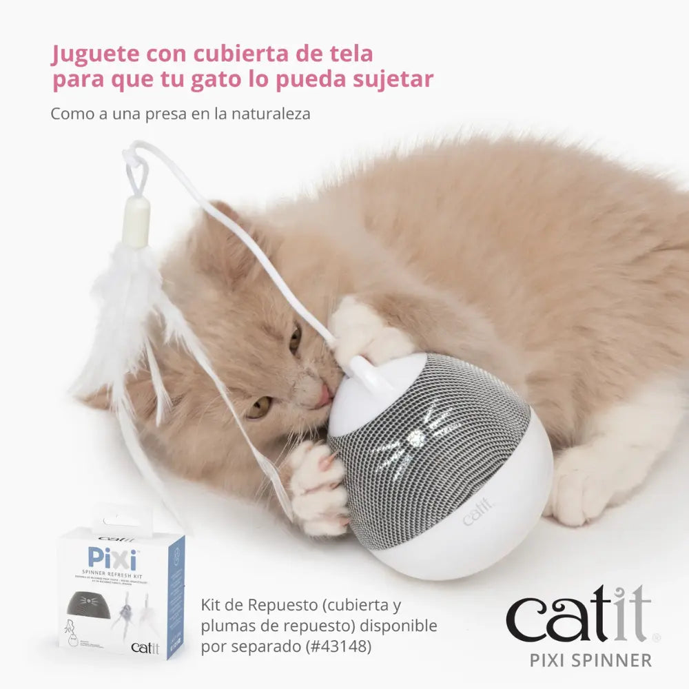 Catit Pixi Juguete Electronico Para Gato Spinner Gris al mejor precio -Todoanimal.es