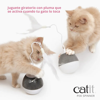 Catit Pixi Juguete Electronico Para Gato Spinner Gris al mejor precio -Todoanimal.es