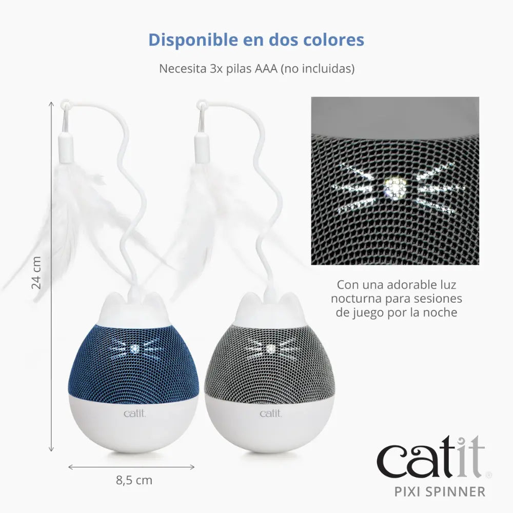 Catit Pixi Juguete Electronico Para Gato Spinner Gris al mejor precio -Todoanimal.es