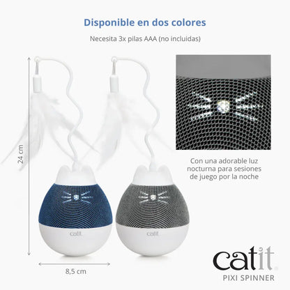 Catit Pixi Juguete Electronico Para Gato Spinner Gris al mejor precio -Todoanimal.es